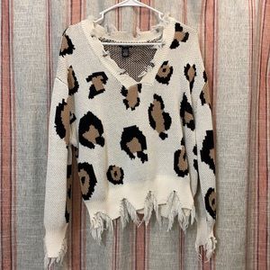 Cheetah print sweater